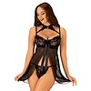 Babydoll Obsessive Elizenes Negru L-XL