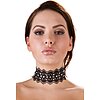 Zgardă Choker Rhinestones Negru