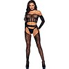 Catsuit Leg Avenue Claire Negru XS-L