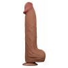 LoveToy Sliding Skin 36 cm Realist, Textură Naturală Maro