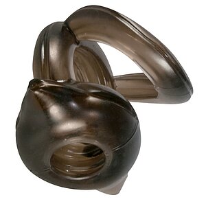 Triple Ring Inel Penis și Scrot Negru Thumb 1