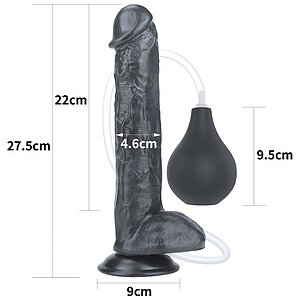 Dildo Realistic 27cm Squirting Negru Thumb 3