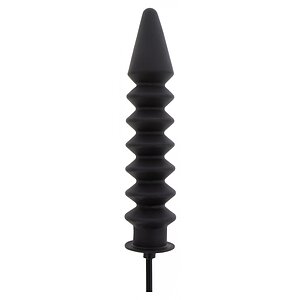 Plug Anal Gonflabil Hidden Desire — Striații Negru 28cm Thumb 2