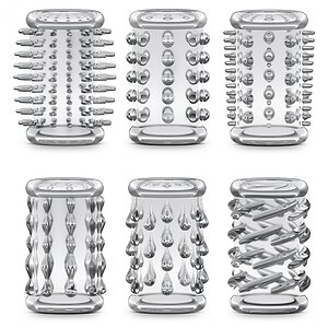 Set Manșoane Penis Stay Hard Transparent