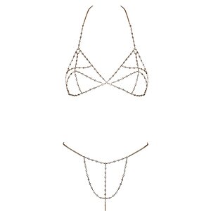 Cottelli Set Lanț Auriu cu Ștrasuri, 2 Piese Thumb 3