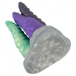 Triplu Tentacul 3-în-1 — Ventuză Puternică, Silicon Argintiu Thumb 4