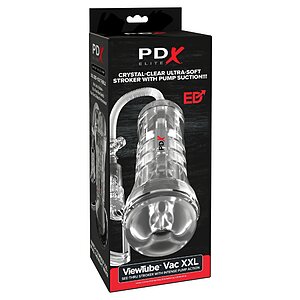 PDX ELITE ViewTube Vac XXL Pump cu EZ-Grip Transparent Thumb 4