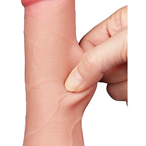 LoveToy Dildo Piele Mobilă 19cm cu Ventuză Thumb 2