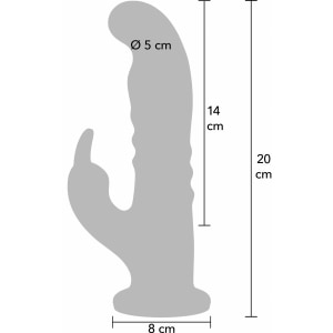 Playhouse Rabbit Rotativ Punct G — 10 Vibrații, 10 Rotații Albastru Thumb 4
