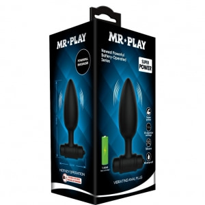 Debra Plug Anal Vibrant 10 Funcții, Flared — Negru Thumb 7