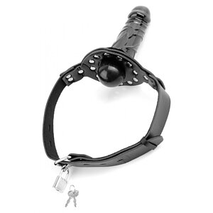 Dildo Căluș Deluxe Ball Negru Thumb 1
