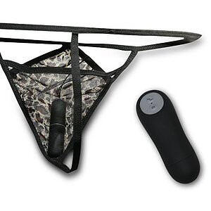 Chiloți Vibratori Telecomandați Fluturele Sălbatic Negru