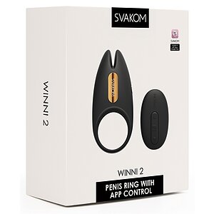 Winni 2 Svakom Inel Vibrant Reîncărcabil cu Aplicație Negru Thumb 8