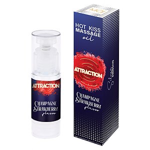 Attraction Ulei Masaj Sărutabil Șampanie și Căpșuni