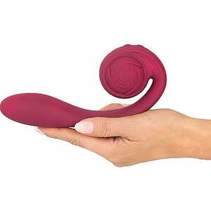 Rosenrot Vibrator Flexibil, 2 Motoare, 10 Moduri Roșu Thumb 6