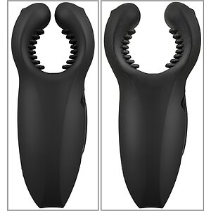 Rebel Man Wand 3 Motoare, 10x10 Moduri, Reîncărcabil Negru Thumb 2