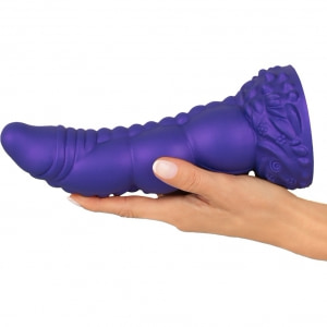 Demonul Dorinței — Dildou siliconic 22,5 cm cu Ventuză Mov Thumb 5