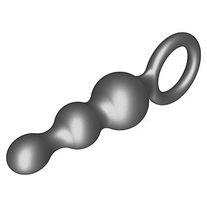 Plug Anal ToyJoy The Stuffer - 3 Sfere, silicon Gri Thumb 4