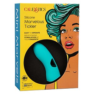 Vibrator Deget Silicone Marvelous Tickler Turcoaz Thumb 1