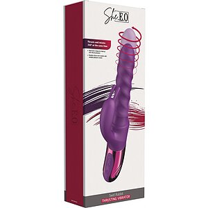 Vibrator Rotativ Cu Împingere Swirl Rabbit Mov Thumb 4