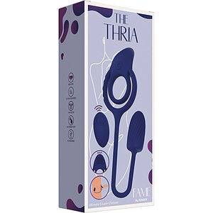 Inel Dublu ToyJoy Thria 2 Motoare Albastru Thumb 6