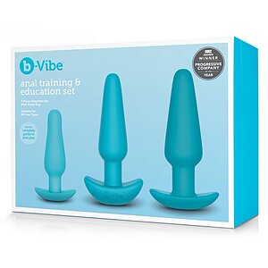 Set Educational Anal Plug B-Vibe Turcoaz Thumb 1