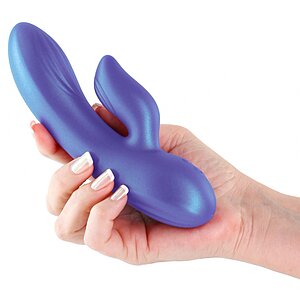Angel Seduction — Vibrator Rabbit Albastru Metalic, 18 Funcții Thumb 1