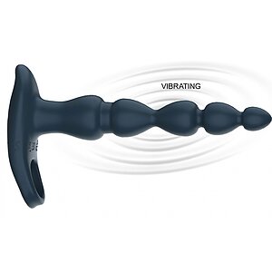 Vibrator Anal ELIXER Double Albastru Thumb 4