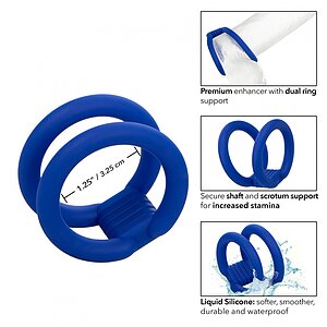 Inel Penis Dual Penis Cage Albastru Thumb 5