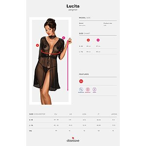 Halat Obsessive Lucita Negru S-M Thumb 4