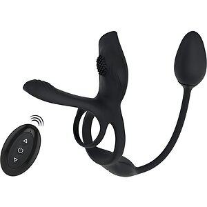 Couples Choice Inel Multifuncțional 5 în 1, Reîncărcabil Negru