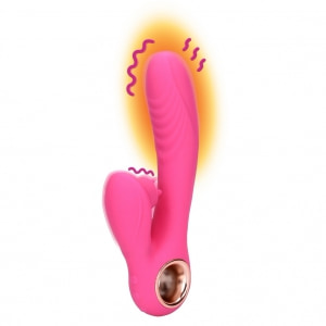 Loveline Rabbit Heat – Limbă Oscilantă, încălzire 13.5 cm Roz