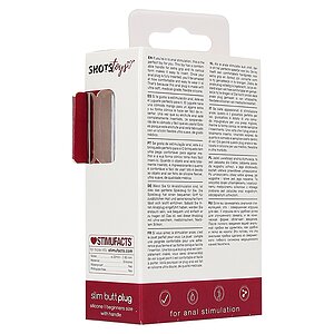 Slim Anal Plug Shots Roșu Thumb 4