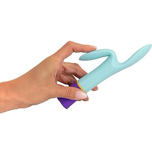 Bunt Double Vibrator Dublu 10 Moduri Reîncărcabil Albastru Thumb 6