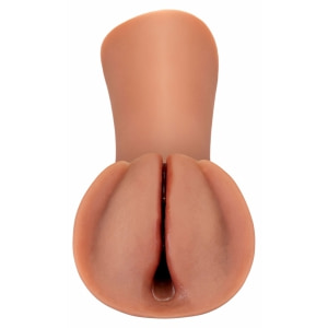 Slippery Slit Masturbator Auto-lubrifiant Caramel Thumb 1