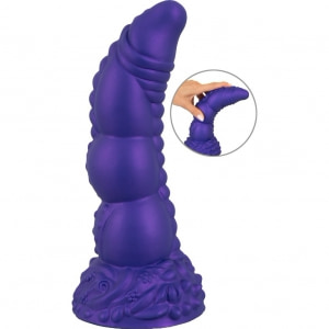 Demonul Dorinței — Dildou siliconic 22,5 cm cu Ventuză Mov Thumb 1