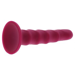 Ribbed Dong 16cm Roșu Thumb 2