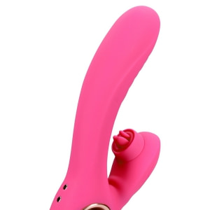 Loveline Rabbit Heat – Limbă Oscilantă, încălzire 13.5 cm Roz Thumb 3