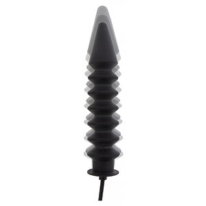Plug Anal Gonflabil Hidden Desire — Striații Negru 28cm Thumb 3