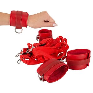 Bed Restraint Set Bad Kitty Roșu Thumb 1