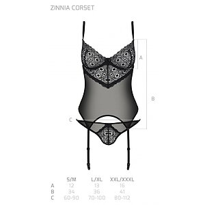 Corset Passion Eco Zinnia Negru S-M Thumb 4