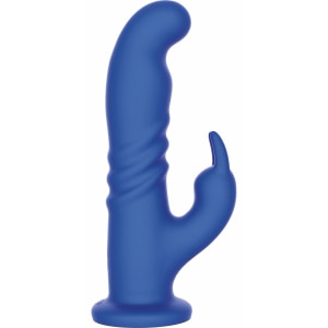 Playhouse Rabbit Rotativ Punct G — 10 Vibrații, 10 Rotații Albastru Thumb 2