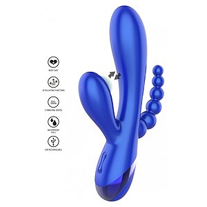 Triple Love Vibrator Albastru Thumb 8