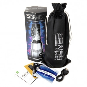 Fleshlight Quiver — Masturbator Vibrant, Reîncărcabil Argintiu Thumb 8