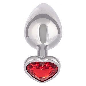 Jewel Large Ruby Heart Plug Roșu Thumb 1
