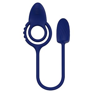 Inel Dublu ToyJoy Thria 2 Motoare Albastru Thumb 2