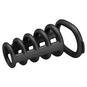 Pretty Love Rodrigo – Inel Erecție silicon, 6 Inele Negru Thumb 4