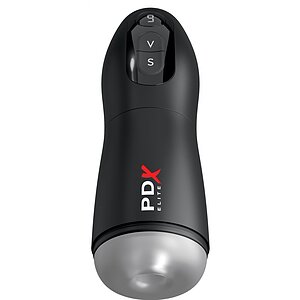 PDX Elite Masturbator Automat 7 Vibrații 7 Sucțiuni Reîncărcabil Negru