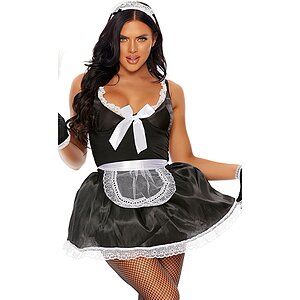 Costum Forplay Domesticated Delight French Maid Negru