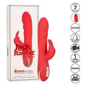 Vibrator Heated Ultra-Soft Rabbit Rosu Thumb 6